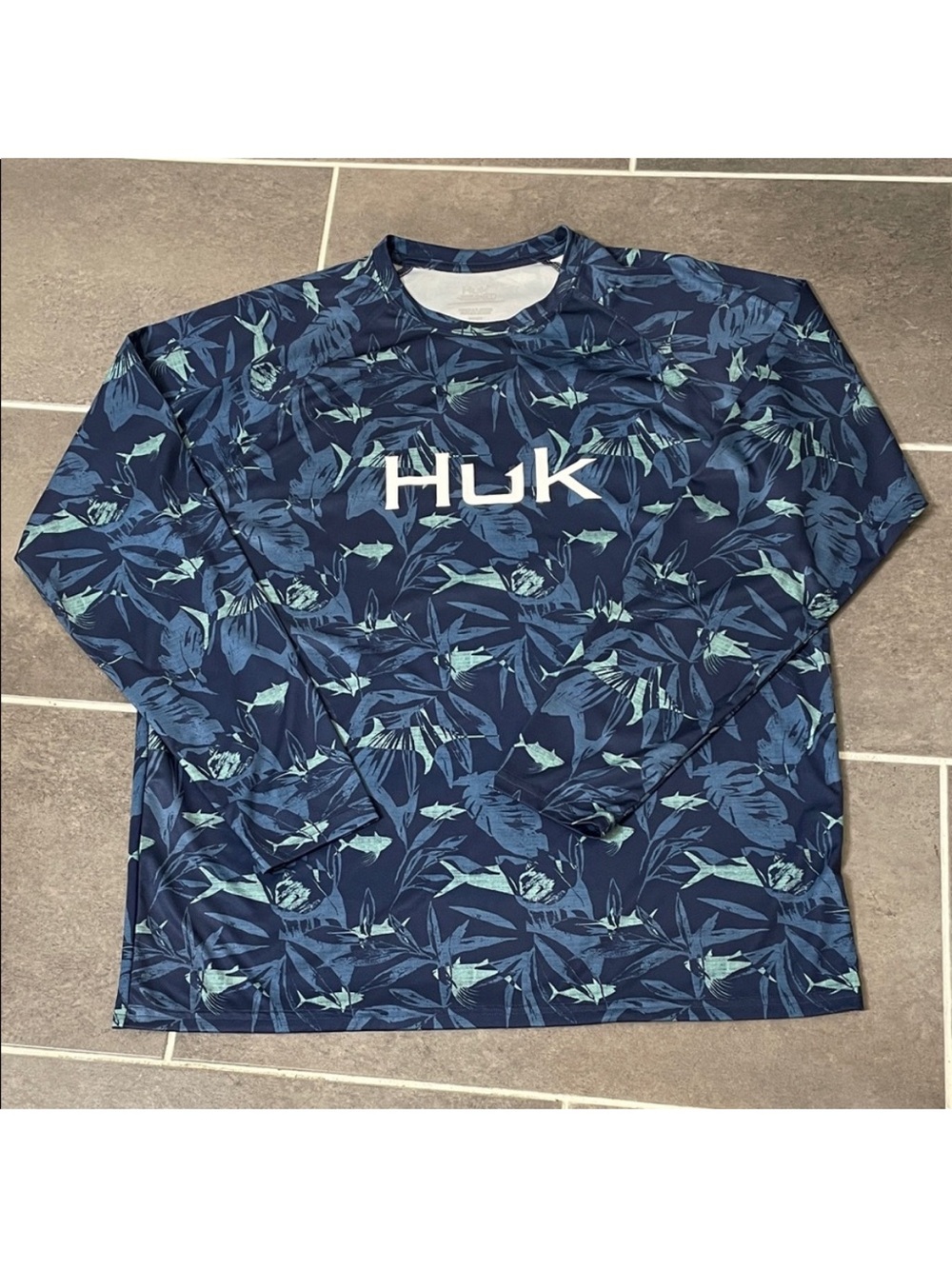 Huk Ocean Palm Pursuit Long Sleeve‎ shirt size XL